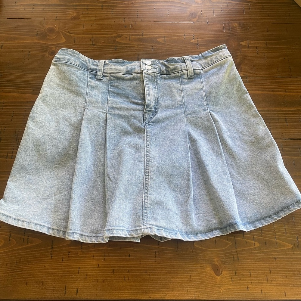 Wonder Nation Blue Pleated Skater Skorts